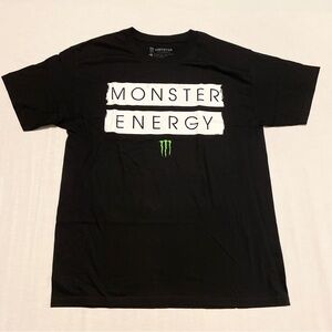 Monster Energy Graphic T-Shirt Black Short Sleeve Men's Size Large